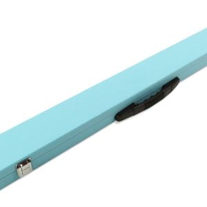 SKY BLUE Reinforced Corners 2pc Snooker Cue Case Foam Lined - Chalk Compartment