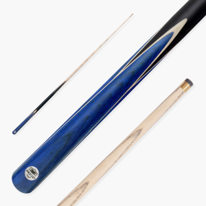 PRO147 Trident 57" 1 PC Hand Spliced Ash Snooker Pool Cue BLUE 9.5mm Tip