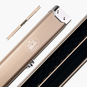 Baize Master SATIN LINE 3/4 Snooker Pool Cue Case - Holds 1 3/4 Joint Cue R Gold