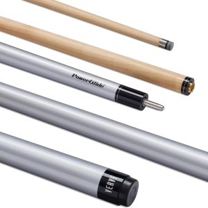 Powerglide Verve Snooker/PoolCue, Carbon Fibre 10mm Tip Silver