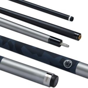 Powerglide American Pool Cue Emanate Grey Carbon Fibre 2pc Centre 57" 13mm Tip